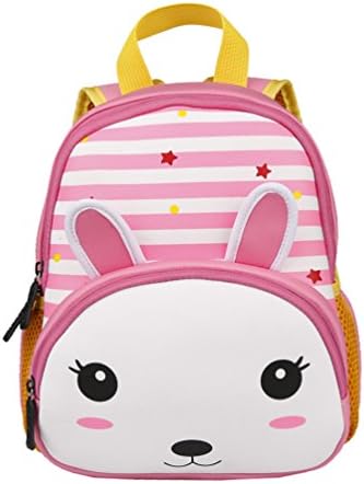Bozdqun Cool Pink Rabbit Comfortable Personalized Outdoor Girls Preschool Bookbag