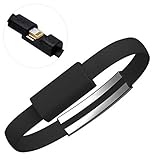 Bracelet Style Cord USB Lightning Charging Cable For iPhone 6+/6/5S/5, iPad mini 4th, iPod touch 5, nano 7, High Quality,0.7Ft Flat style