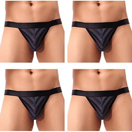 WINDAY Men's Briefs Ice Silk Triangle Bikinis Underwear Seamless Breathable Briefs