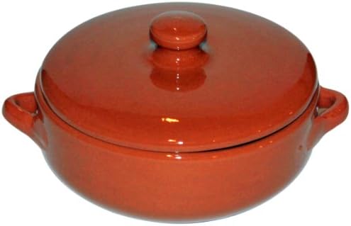 Amazing Cookware Natural Terracotta 15cm Deep Dish with Lid