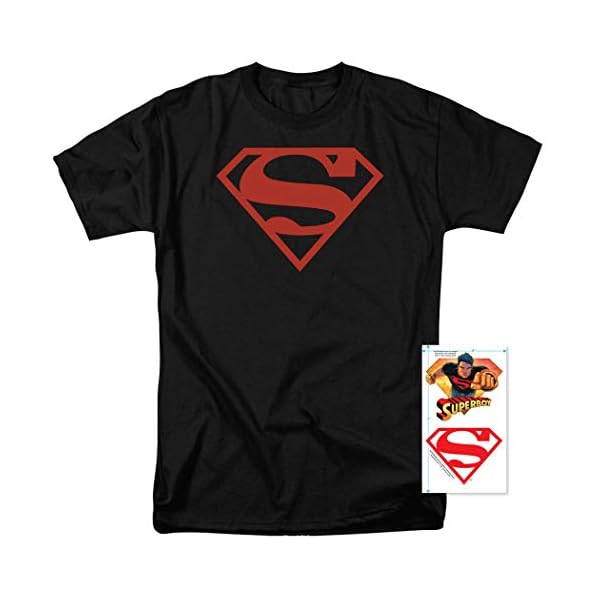 DC Comics Superboy Superman Logo T Shirt & Stickers - Image 3