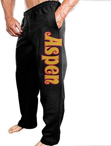 Men's Graphic City Of Aspen Black US Size L Fleece Sweatpants