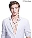 FIBO STEEL Stainless Steel Cross Pendant Mens Byzantine Chain Necklace 5mm Wide 24 inches