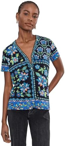 Johnny Was Womens The Janie Favorite Button Front Henley Lantana