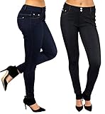 Enimay Women's Jean Look Jeggings Tights Spandex Leggings Yoga Pants