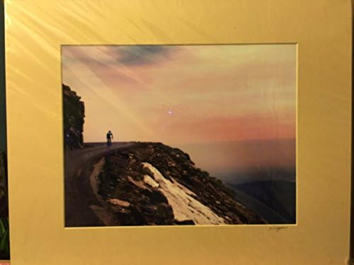 Photograph of Mountain Biker Mt Evans Matted 16" x 20" actual size 11" x 14"