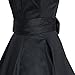 Maggie Tang Deep-V neck 3/4 Sleeve 50s 60s Vintage Bow Belt Real Wrap Swing Dress