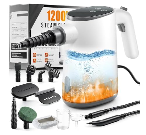 Hand Steam Cleaner, Steam Cleaner, 650 ml Water Tank Steam Cleaner and 11-Piece Accessory Set for Removing Dirt and Grease