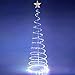 Yescom 5ft LED Spiral Christmas Tree Light 141 LEDs Battery Powered Indoor Outdoor Holiday Decoration Lamp Multi-Color