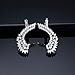 LILIE&WHITE CZ Angel Wings Ear Cuffs Climber Earrings Sweep up Ear Wrap Pins Crawler Earrings For Women