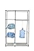 MULSH Closet Wardrobe Portable Clothes Storage Organizer with Metal Shelves and Dustproof Non-Woven Fabric Cover in Beige,41.73x17.72x63.35 in