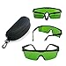 iRainy Laser Eye Protection Safety Goggle Glasses for Red Lasers with Free Hard Case (Green)
