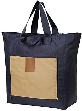 Hansying Large Capacity Waterproof shopping bag Folding Tote Bag Travel Bag (Blue)