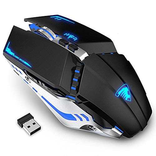 TENMOS T12 Wireless Gaming Mouse Rechargeable, 2.4G Silent Optical 