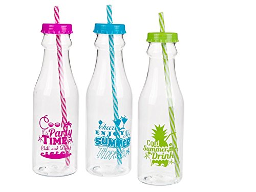 1 x Plastic Sports Bottle With Summer Feeling Design For Approx. 650 ml