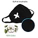 Accmor 6 Pack Black Anti-Dust Cotton Mouth Face Masks, Washable Mouth Cover for Man and Woman Halloween