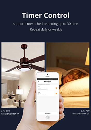 Benexmart Smart Wifi Ceiling Fan Switch Compatible With Alexa