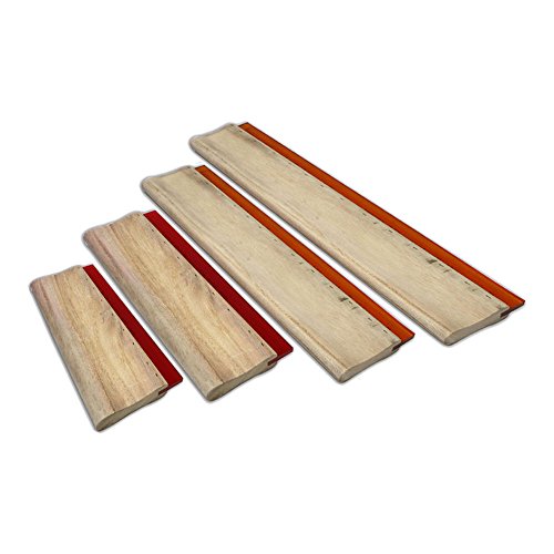 Silk Screen Printing Squeegee Ink Scraper Scratch Board 75 Durometer 4 pcs/Set - 6.3" / 9.4" / 13" / 18"