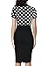 Miusol Women's Retro Polka Dot Optical Illusion Bodycon Pencil Dress