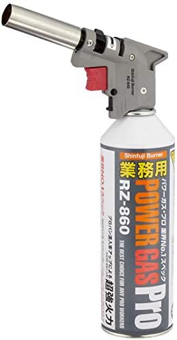新富士 バーナー トリガー式パワートーチ ガスバーナー ガスボンベ付き 日本製 火力調節 炙り調理 溶接 小型 火口径 mm Rz 840