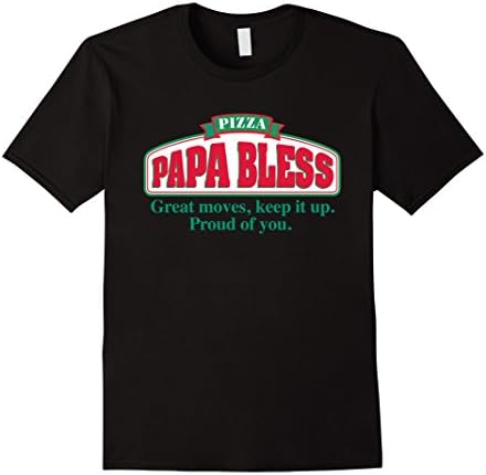 Mens Papa Bless Pizza - Funny Internet Meme Goofs T shirt 2XL Black