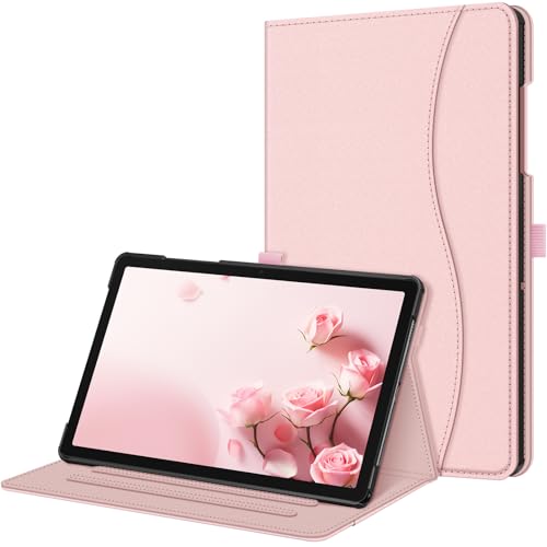 Fintie Huelle fuer Samsung Galaxy Tab A11+ Plus 11 2025 / Tab A9+ Plus 11 Zoll 2023 Tablet, Multi-Winkel Folio Schutzhuelle Dokumentenfach, Rosegold