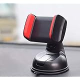 TRUE LINE Automotive Dashboard Car Windshield Cell Phone Holder Mounting Kit Clamp (Black/RED)