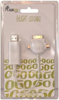WiGO GOODS LLC ACCY-3586 Enlight Cable 3-in-1 Cable for iPhone - Retail Packaging - White