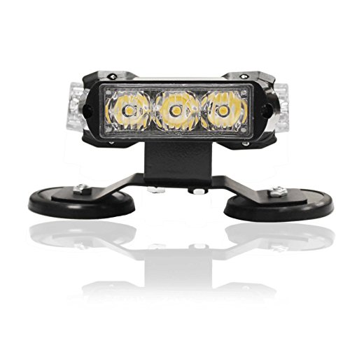 FOXCID White 26" 54 LED Emergency Warning Security Roof Top Flash Strobe Light Bar with Magnetic Base, for Plow or Tow Truck Construction Vehicle - Thumbnail 7