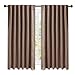 NICETOWN Blackout Curtains and Drapes for Kitchen - (Cappuccino Color) 52 inches Wide by 63 inches Long, 2 Panels Set, Thermal Insulated Blackout Window Drapes