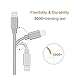 Rywell iPhone Charging Cord, Extra Long USB Cable Nylon Braided Charging Cord 2Pack 10ft for iPhone 7 7 Plus SE 6 6s 6 Plus 6s Plus 5c 5s 5 iPad Air Mini iPod Touch(Gray)