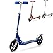 Ancheer Adult Teen Kick Scooter Portable Foldable Height-Adjustable | Ultra-Lightweight Easy Fold-n-Carry Design 2 Big Wheels City Urban Commuter Scooter for Kids Age 13 Up | 200 lbs Weight Capacity