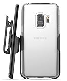 Galaxy S9 Clear Case with Holster, Encased Thin Transparent Back Grip Case for Samsung Galaxy S9 (2018 Release)