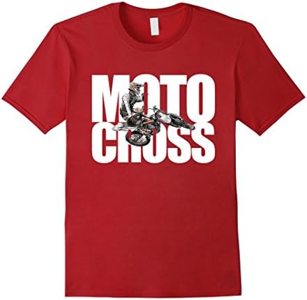Mens MX Motocross Offroad T Shirt - Funny Motocross Dirt Bike Large Cranberry