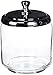 iDesign York Glass Bathroom Vanity Apothecary Jar with Lid for Cotton Balls, Swabs, Cosmetic Pads, Candy, 3.75