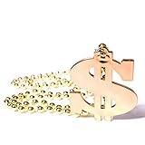 Gold Dollar Sign Pendant Beads
