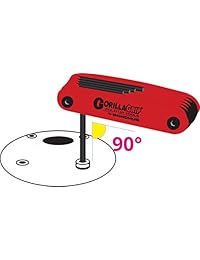 Bondhus 12550 GorillaGrip Juego de llaves 12 Hex Fold Up, tamaños 5 64   5 32 Inch & 1,5   5 mm