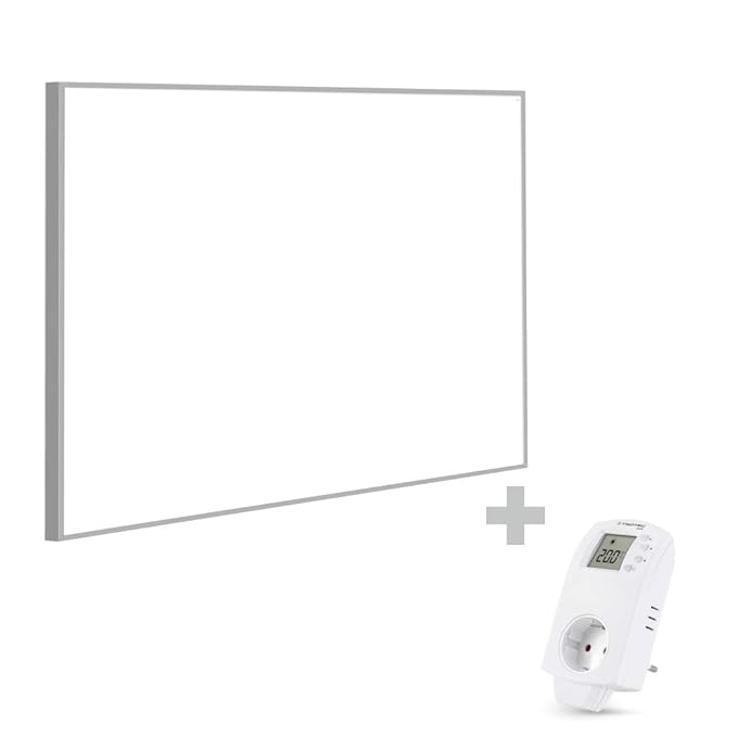 TROTEC TIH 900 S Infrarot-Heizplatte Infrarotheizung Heizpaneel 900 Watt inkl. Steckdosen-Thermostat BN30
