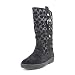 Coach Women's Tullip Signature Embossed Suede Boot A7745 (Black/Black)