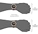 SONGDU Mens Day Date Black Dress Watch Roman Numeral Rose Gold Boyfriend Watches Brown Leather Strap
