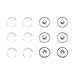 Pandahall 20Sets Chunk Snap Button Base Making Brass Snap Buttons Snap Popper Stud with Clear Glass Cabochons Platinum Clear Button: 18x4mm Tray: 16mm