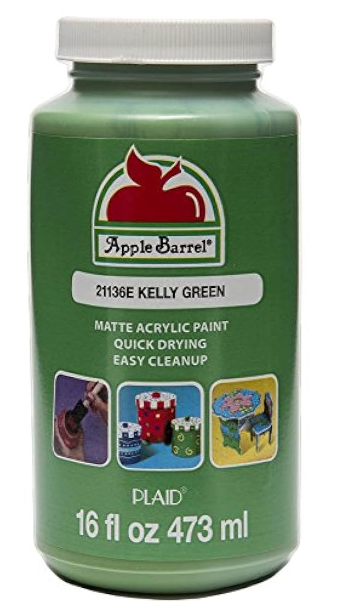 Apple Barrel Acrylic Paint in Assorted Colors (16 Ounce), 21136 Kelly