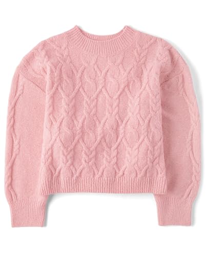 The Children's Place,Girls,Long Sleeve Pullover Cable Knit Sweater,Lt Plum,X-Sm…