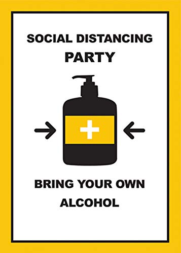 Funny Birthday Cards, Humour Social Distancing, Covid Lockdown Birthday Card