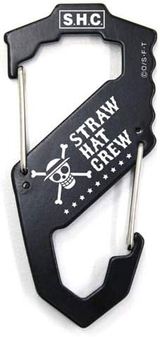 Amazon ワンピース 麦わらドクロ カラビナｓ型 ｂｌａｃｋ アニメ 萌えグッズ 通販