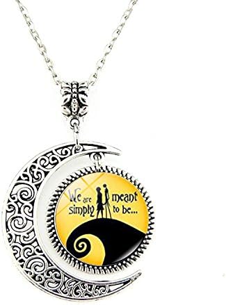 CrimyyJack Skellington Necklace Pendant Gift, Jack and Sally Nightmare Before Christmas