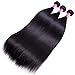 Brazilian Straight Virgin Hair Weave 3 Bundles 10A Grade 100% Unprocessed Brazilian Hair Bundles Straight Human Hair Extensions 20 22 24 inches Natural Color