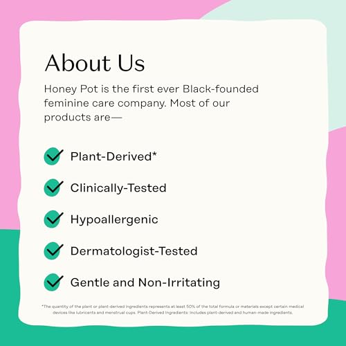The Honey Pot Company - Herbal Sanitary Pads for Women - Heavy Flow Overnight w/Wings - Infused w/Essential Oils for Cooling Effect & Organic Cotton Cover - Feminine Care - 16 ct