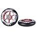 GRAVITI 100mm Pro Stunt Scooter Wheels One Pair with ABEC-9 Bearings CNC Metal Core (2pcs) (Red)