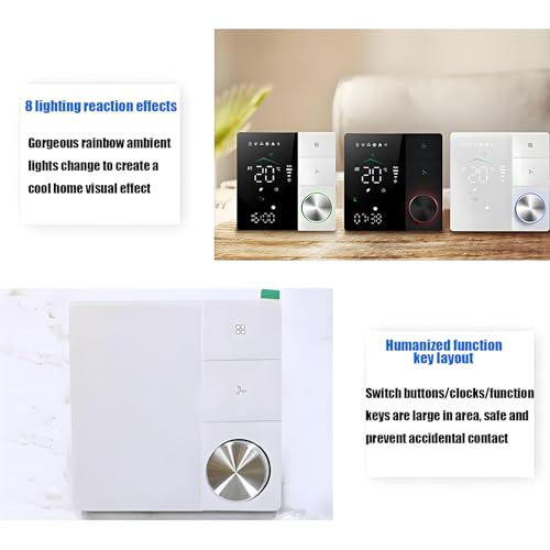 ALISMAEEL WiFi Smart Thermostat Air Conditioner Temperature Controller 2 Pipe for Home, HVAC Fan Coil Thermostat Smart Temperature Controller App and Voice Control